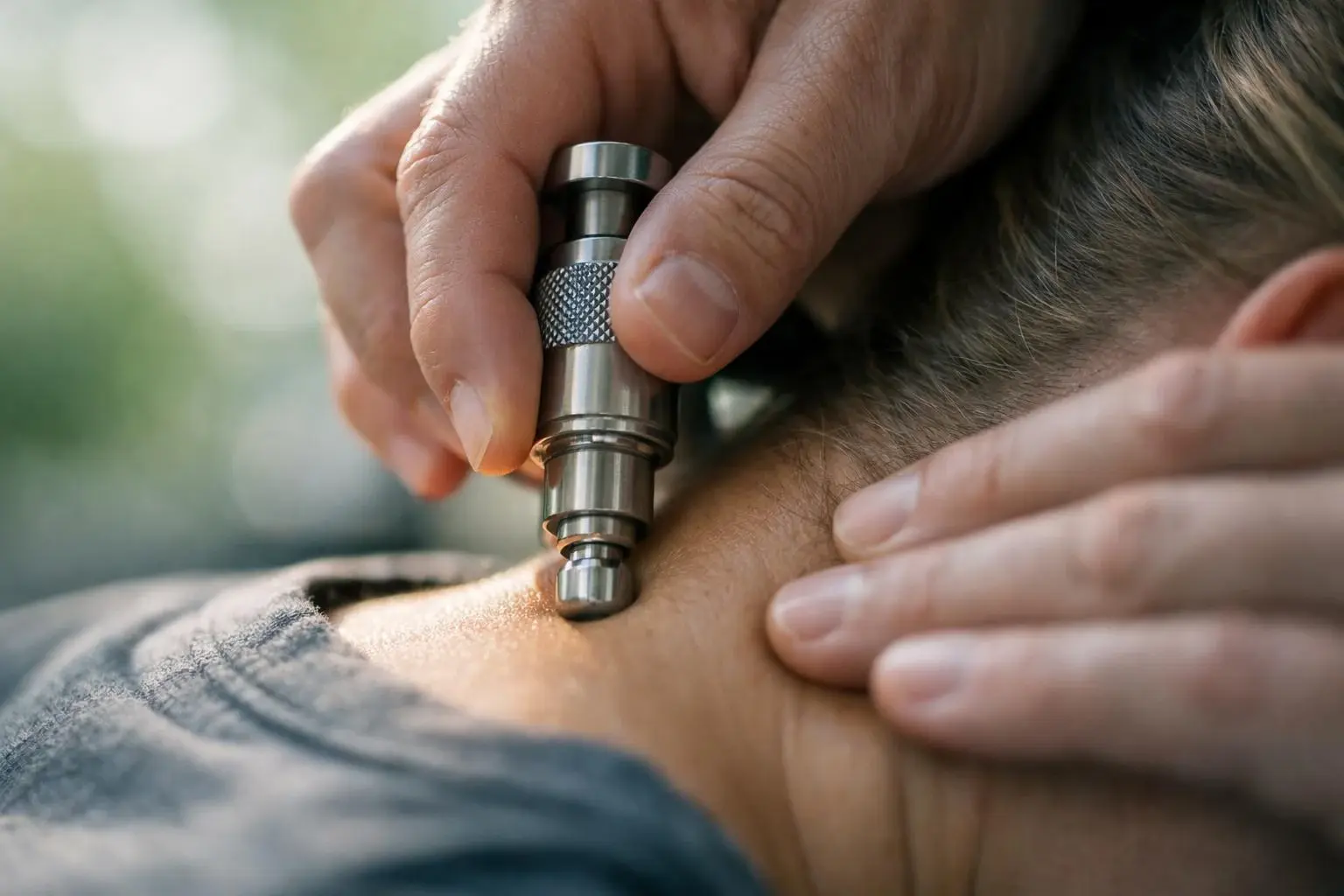 Chiropractic Adjustment in Chiropractor: Chiropractic Adjustment is a precise manual procedure performed by a licensed chi...