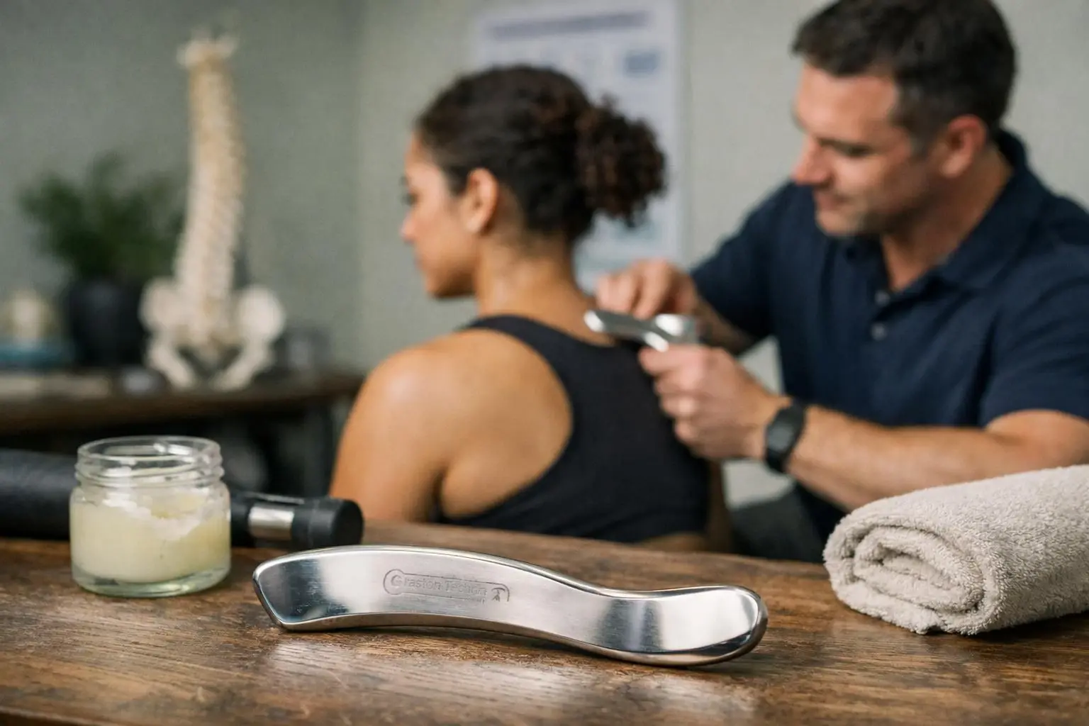 Graston Technique in Chiropractor: Graston Technique is a form of instrument-assisted soft tissue mobilization used by—vis...
