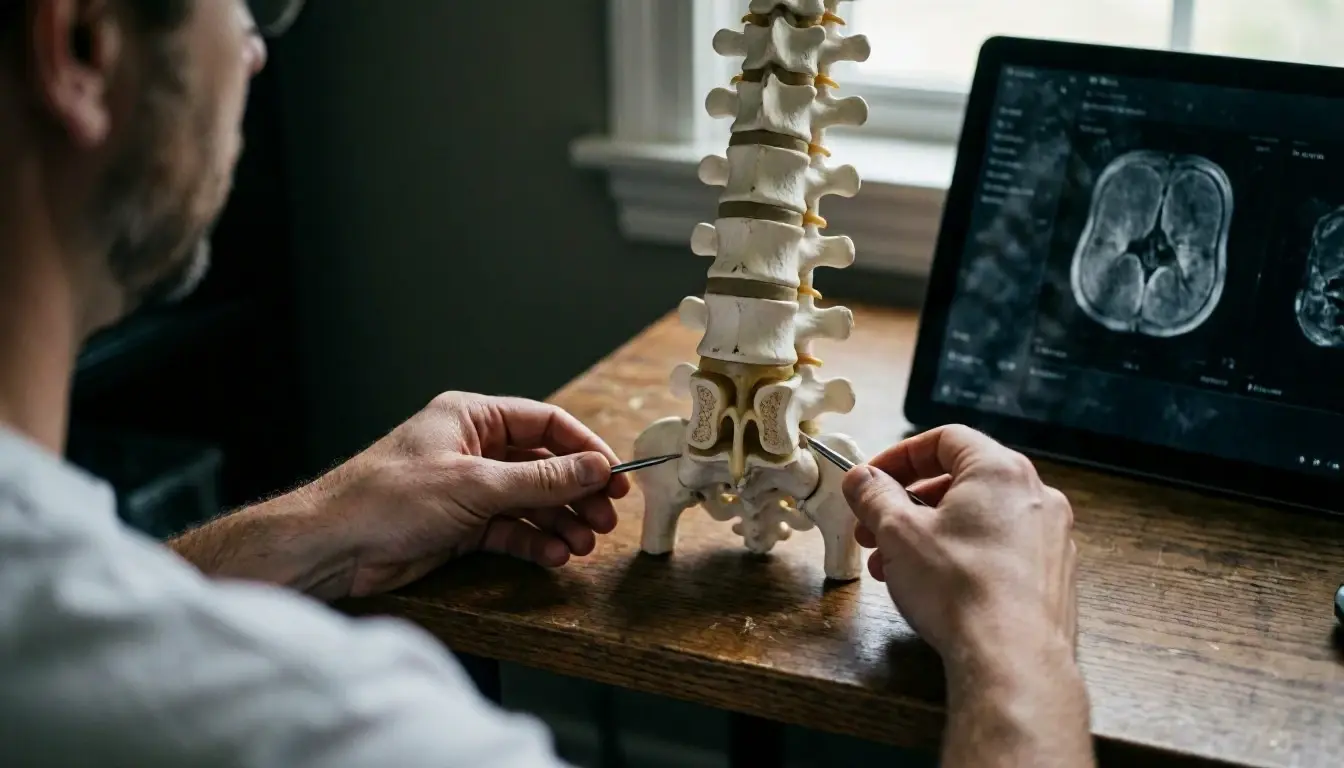 Spinal Stenosis in Chiropractor: Spinal Stenosis is a narrowing of the spaces within the spine, which—visual guide